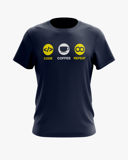 Футболка чоловіча з принтом Code Coffee Repeat Футболка чоловіча з принтом Code Coffee Repeat