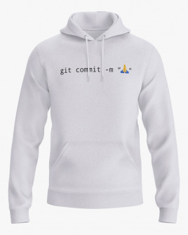 Худі чоловічий з принтом Git commit
