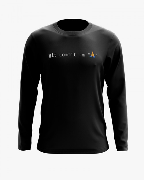 Світшот чоловічий з принтом Git commit Світшот чоловічий з принтом Git commit