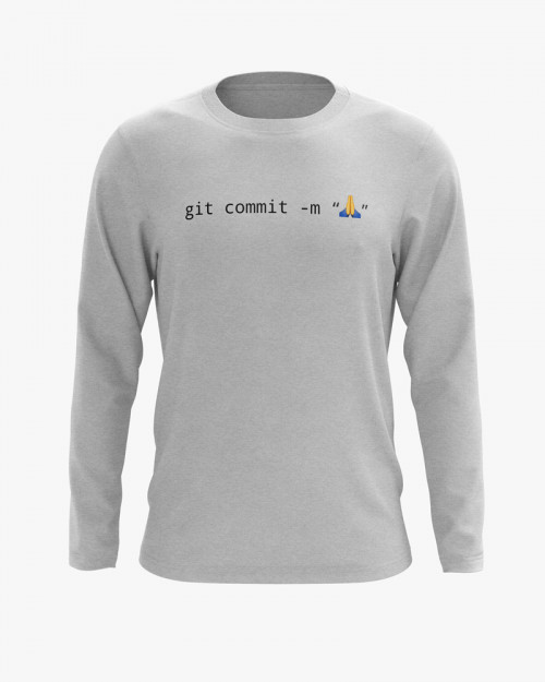 Світшот чоловічий з принтом Git commit Світшот чоловічий з принтом Git commit