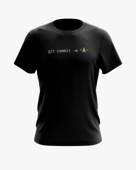 Футболка чоловіча з принтом Git commit