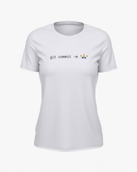 Футболка жіноча з принтом Git commit