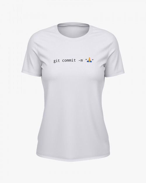 Футболка жіноча з принтом Git commit Футболка жіноча з принтом Git commit