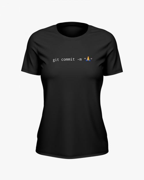 Футболка жіноча з принтом Git commit Футболка жіноча з принтом Git commit
