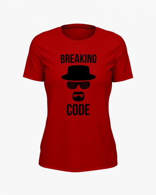 Футболка жіноча з принтом Breaking code Футболка жіноча з принтом Breaking code