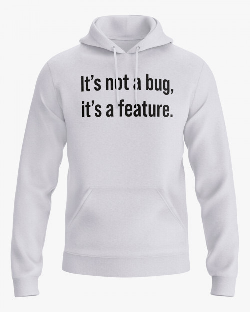 Худі чоловічий з написом It’s not a bug, it’s a feature Худі чоловічий з написом It’s not a bug, it’s a feature