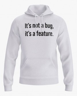 Худі чоловічий з написом It’s not a bug, it’s a feature