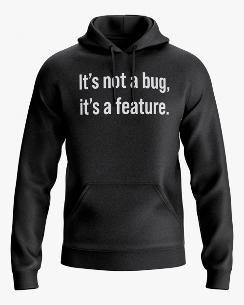 Худі чоловічий з написом It’s not a bug, it’s a feature Худі чоловічий з написом It’s not a bug, it’s a feature
