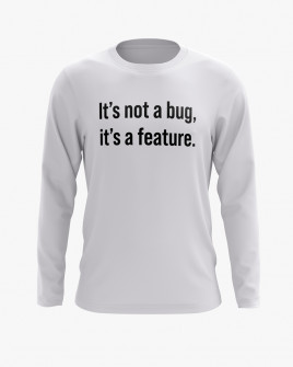 Світшот чоловічий з написом It’s not a bug, it’s a feature