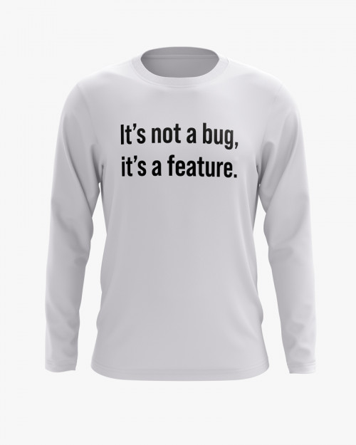 Світшот чоловічий з написом It’s not a bug, it’s a feature Світшот чоловічий з написом It’s not a bug, it’s a feature