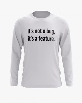 Світшот чоловічий з написом It’s not a bug, it’s a feature