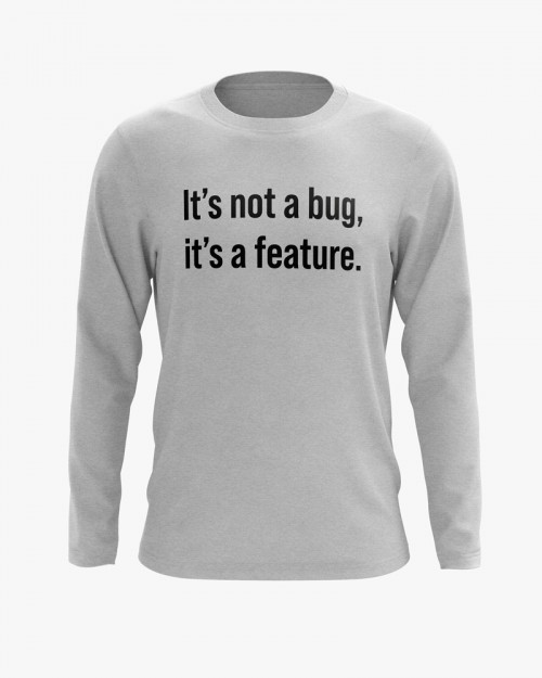 Світшот чоловічий з написом It’s not a bug, it’s a feature Світшот чоловічий з написом It’s not a bug, it’s a feature