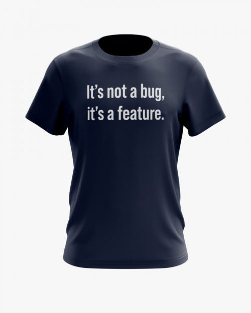 Футболка чоловіча з написом It’s not a bug, it’s a feature Футболка чоловіча з написом It’s not a bug, it’s a feature