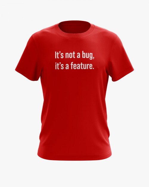 Футболка чоловіча з написом It’s not a bug, it’s a feature Футболка чоловіча з написом It’s not a bug, it’s a feature