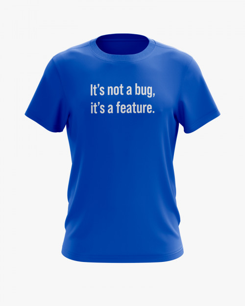 Футболка чоловіча з написом It’s not a bug, it’s a feature Футболка чоловіча з написом It’s not a bug, it’s a feature