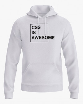 Худі чоловічий з написом CSS is awesome