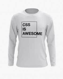 Світшот чоловічий з написом CSS is awesome