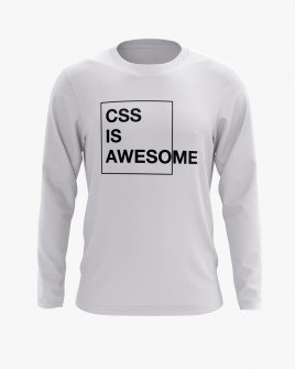 Світшот чоловічий з написом CSS is awesome
