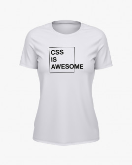 Футболка жіноча з написом CSS is awesome