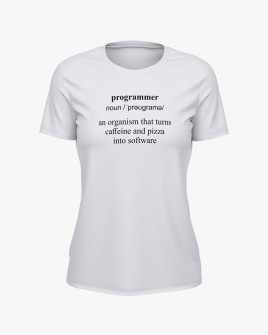 Футболка жіноча з написом Programmer