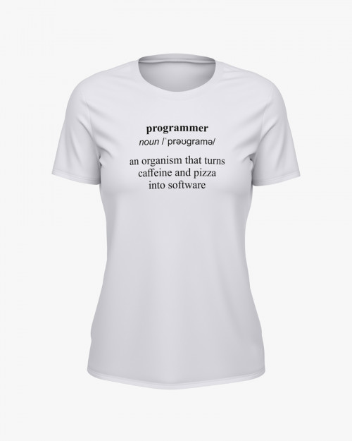 Футболка жіноча з написом Programmer Футболка жіноча з написом Programmer