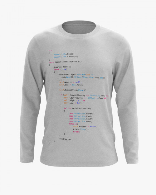 Світшот чоловічий з написом Real life code Світшот чоловічий з написом Real life code