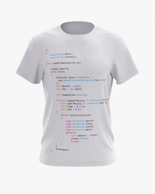 Футболка чоловіча з написом Real life code Футболка чоловіча з написом Real life code