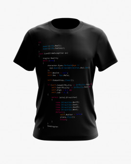 Футболка чоловіча з написом Real life code