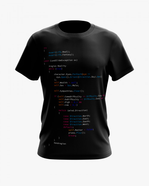 Футболка чоловіча з написом Real life code Футболка чоловіча з написом Real life code