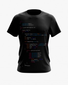 Футболка чоловіча з написом Real life code