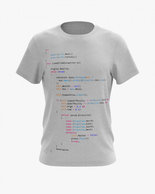 Футболка чоловіча з написом Real life code Футболка чоловіча з написом Real life code