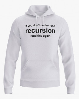 Худі жіночий з написом Recursion