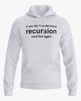 Худі жіночий з написом Recursion