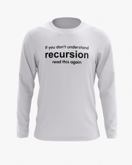 Світшот чоловічий з написом Recursion