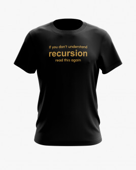 Футболка чоловіча з написом Recursion