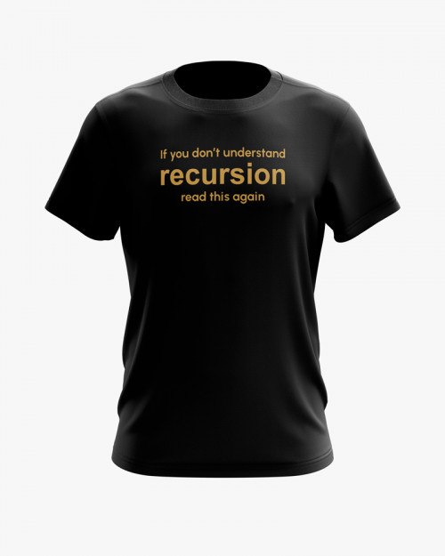 Футболка чоловіча з написом Recursion Футболка чоловіча з написом Recursion