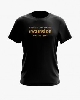 Футболка чоловіча з написом Recursion