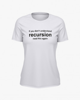 Футболка жіноча з написом Recursion