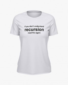 Футболка жіноча з написом Recursion