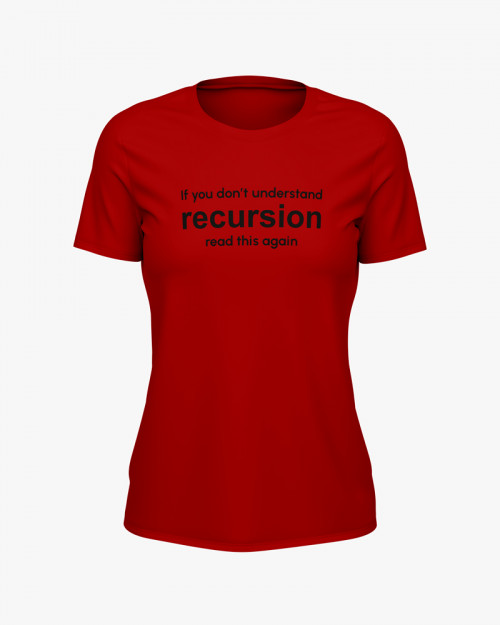 Футболка жіноча з написом Recursion Футболка жіноча з написом Recursion