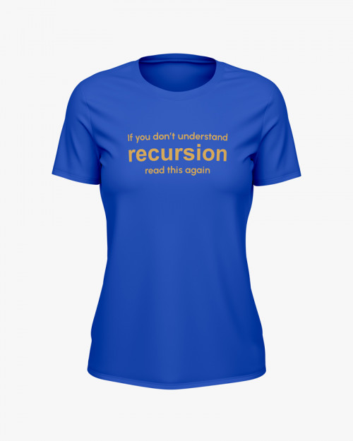 Футболка жіноча з написом Recursion Футболка жіноча з написом Recursion