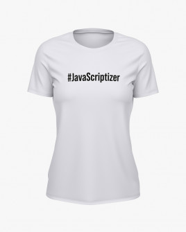 Футболка жіноча з написом JavaScriptizer