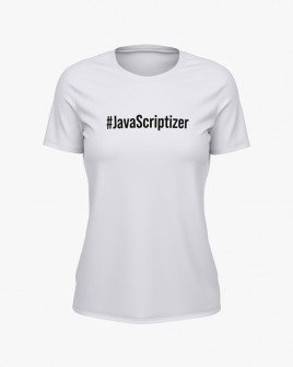 Футболка жіноча з написом JavaScriptizer