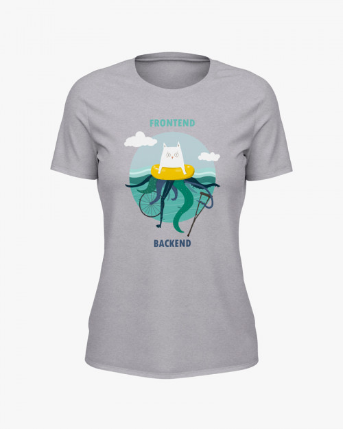 Футболка жіноча з принтом Frontend/Backend Футболка жіноча з принтом Frontend/Backend