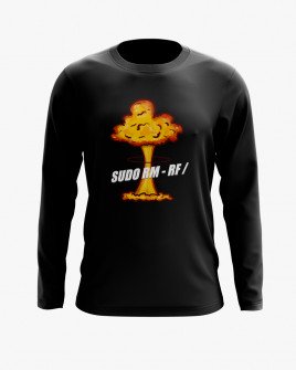 Світшот чоловічий з написом SUDO RM -RF /