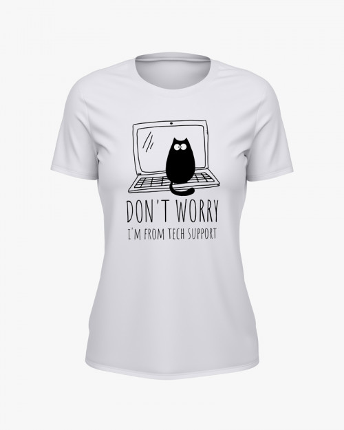 Футболка жіноча з надписом I'm from tech support Футболка жіноча з надписом I'm from tech support
