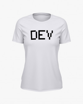 Футболка жіноча з надписом DEV