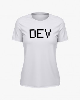 Футболка жіноча з надписом DEV
