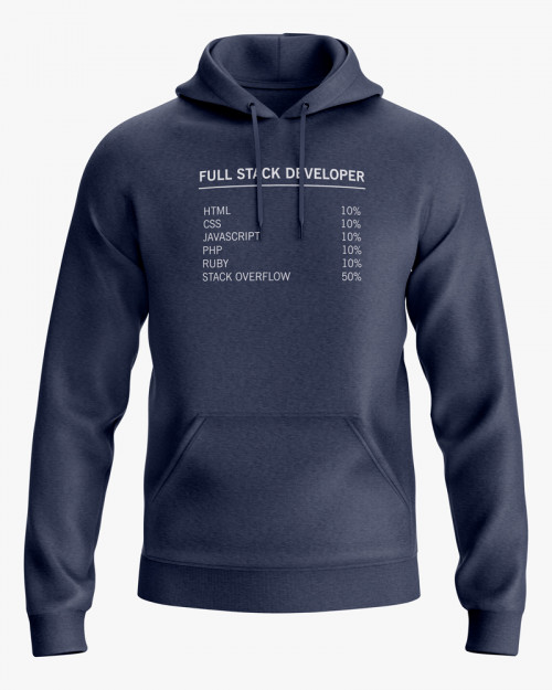 Худі чоловічий з надписом Full stack developer Худі чоловічий з надписом Full stack developer