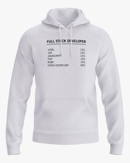 Худі жіночий з надписом Full stack developer